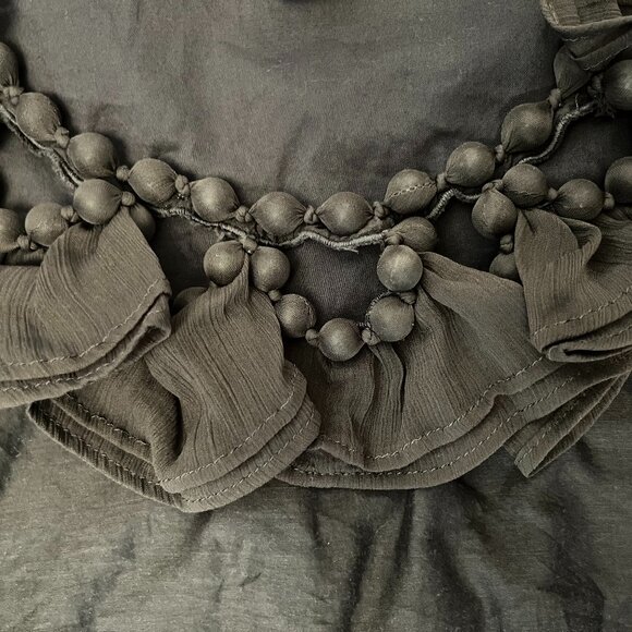 Banana Republic Black Silk Blend Tailored Blouse, Size 14 - Picture 3 of 12